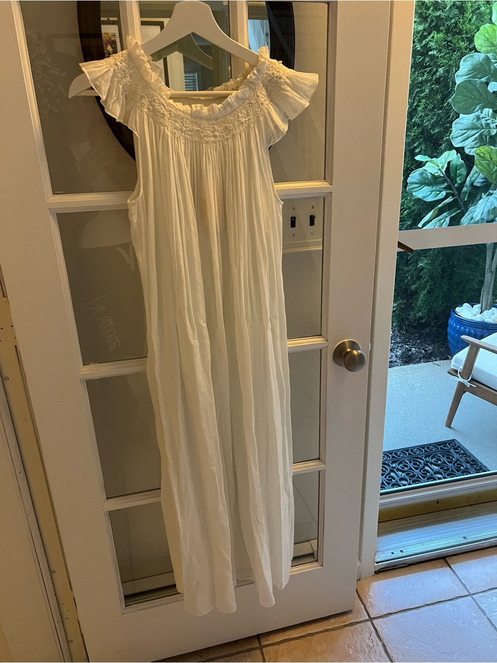 Doen Cream Ruffled Cotton Maxi